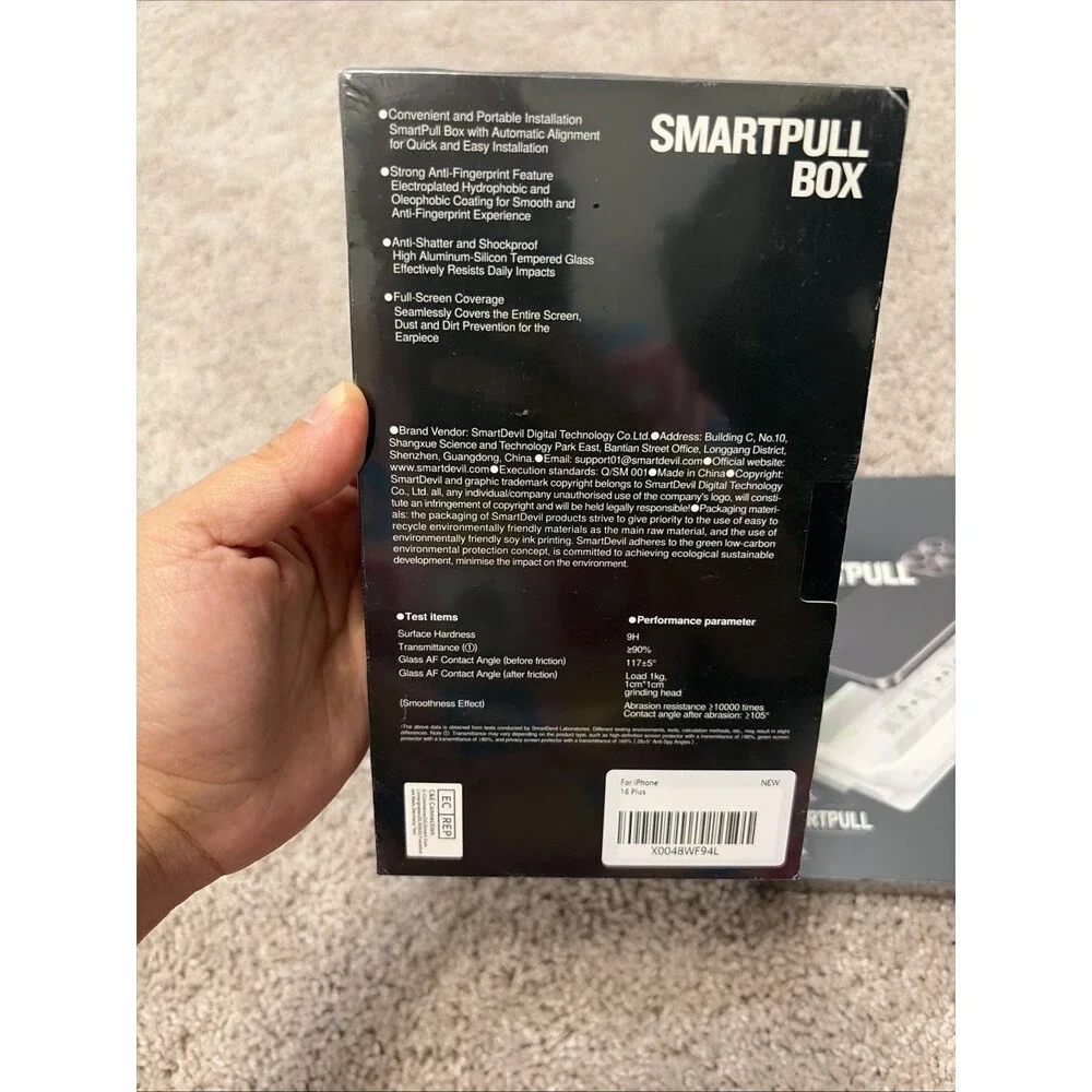 NEW Smart Devil Smart Pull Box Screen Protector For Iphone 16 Plus- 2 Box Bundle
